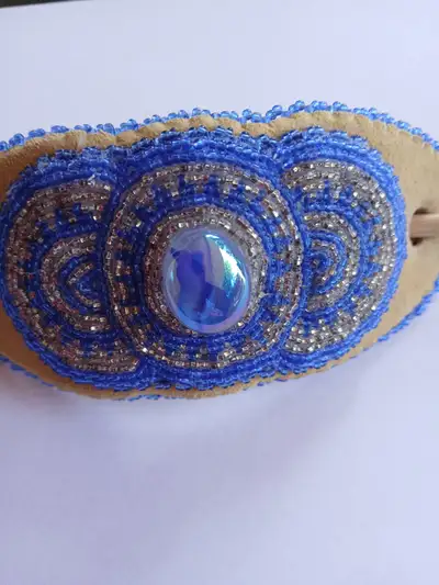 Two authentic native beaded hair barettes. Hours spent beading these beautiful barettes by a Vernon...