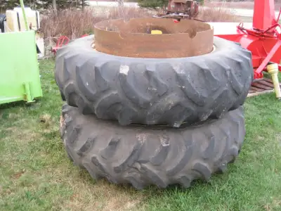 16.9x38 snap on dual wheels. good year rubber in decent condition-just worn,there are seven quick fa...
