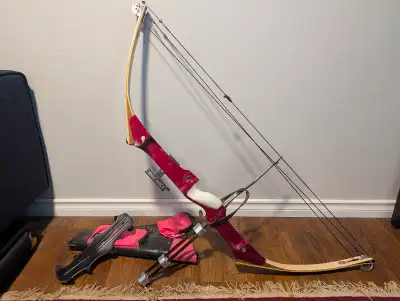 Compound bow I used as a teen, suitable for a beginner. Needs TLC as it has been sitting in the stor...