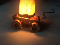 antique wooden Wagon lamp light