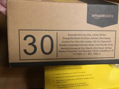 Dog/puppy MALE  disposable wraps X-Small (30 wraps), View more