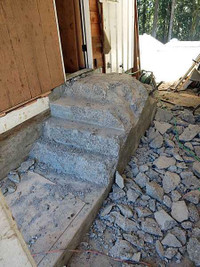Concrete stair removal