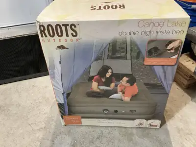 Roots Canoe Lake Double High Insta Bed Color: Blue Size: Queen - Dimensions: 60 W x 78 L x 17" H - R...