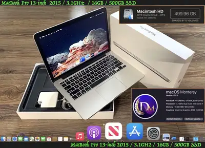 REad /MacBook Pro 13-inch  2015 / 3.1GHz i7 / 16GB / 500GB SSD, View more