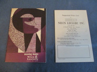 NILUS LECLERC WEAVING LOOMS CATALOG NO. 170-PRICE LIST-10/1969