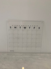 Acrylic wall calendar