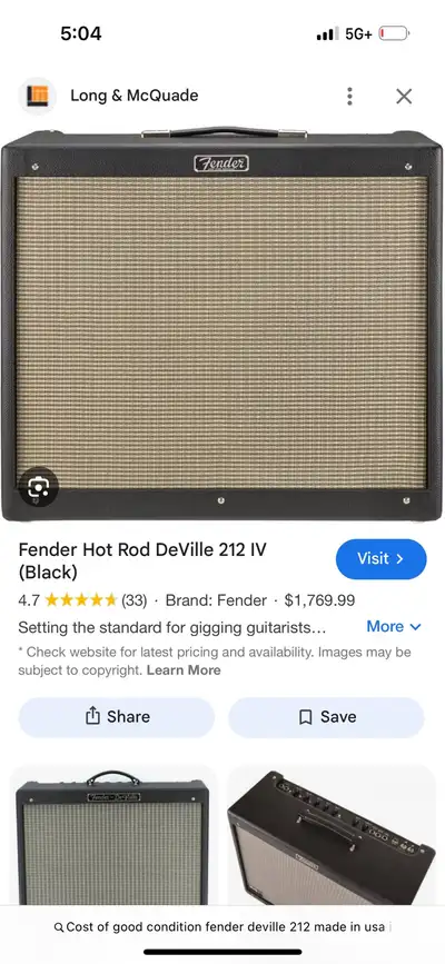 Used Fender Deville 212, View more