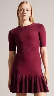 NWT Ted Baker Knitted Fit And Flare Dress