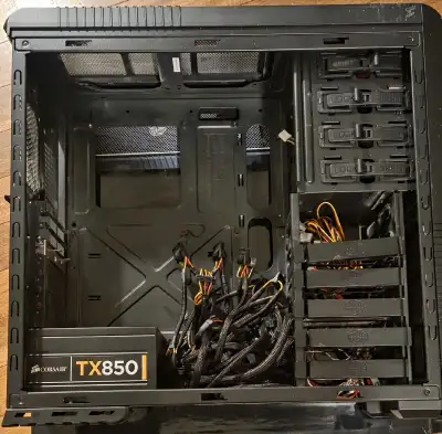 cooler master cm690 case corsair tx 850 power supply, View more