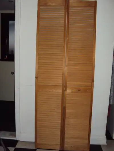 Porte pliante en pin persienne, View more