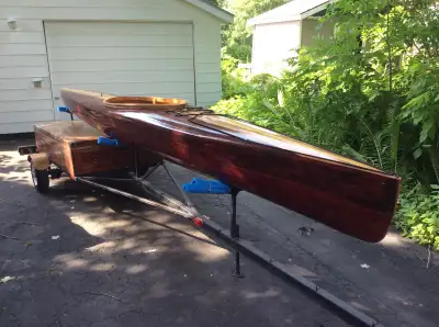 This is a 16 foot Cedar wood strip kayak. The kayak was designed using Ross Leidy's design program,...