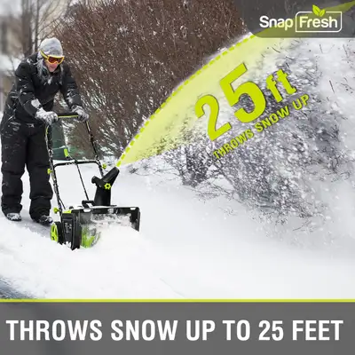 Cordless 40V Snow Blower - 2 x 4.0Ah Battery, 20-Inch Brushless, View more