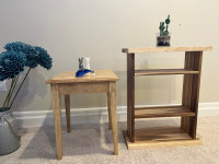 Two wooden end tables
