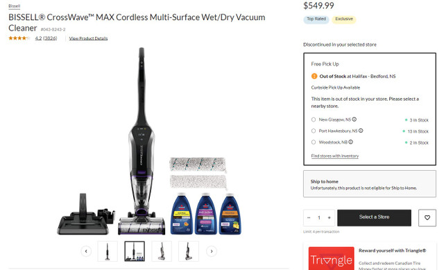 BISSELL® CrossWave™ MAX Cordless Multi-Surface Wet/Dry Vacuum Cl in Vacuums in Bedford - Image 2