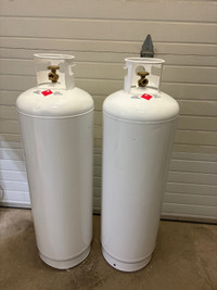 2-100 lb propane tanks