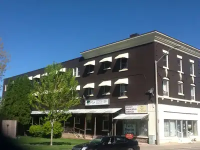 Large centrally located 2 bedroom apartment, fireplace, fridge, stove, security system, security cam...