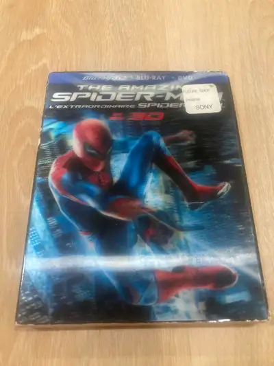 the amazing spider-man 3d blu-ray + dvd combo 4 disc set 3d blu ray regular blu ray dvd bonus featur...