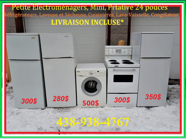 ELECTROMENAGERS LIVRAISON DISPONIBLE FOUR FRIGO LAVEUSE SÉCHEUSE dans Congélateurs  à Ville de Montréal - Image 2