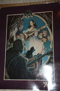 FENDER GUITAR POSTER Snow White vs The Witch w Electric Guitars