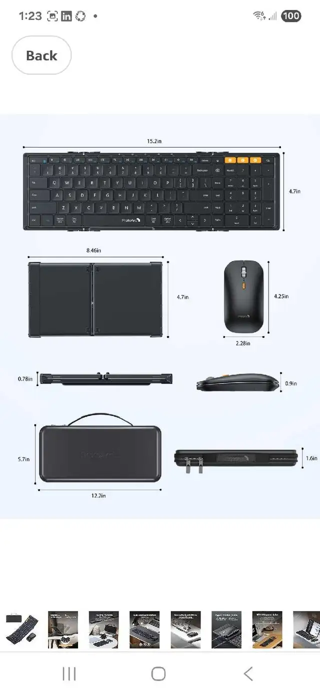 Wireless Foldable Keyboard & Mouse64186403841410122