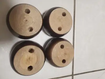 Wooden Bun Feet for Furniture Round Sofa Bed Leg, View more