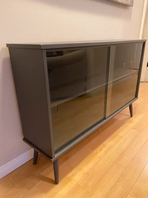 ***SOLD*** Vintage MCM Display Unit/ Bookcase with glass doors Bookcases & Shelving Units