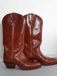 Size 6.5 Brown Leather Cowboy Boots