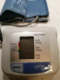Life Source digital blood pressure monitor. Can accommodate an e