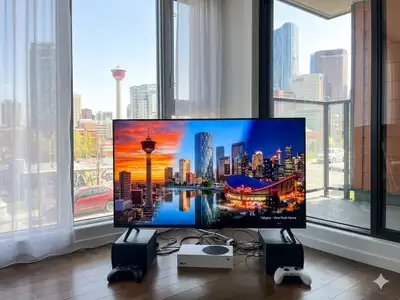 43 TCL 4K HDR Smart TV + High-Fidelity Powered Speakers, View more