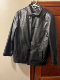  AS Selections Black Leather Jacket (S)  