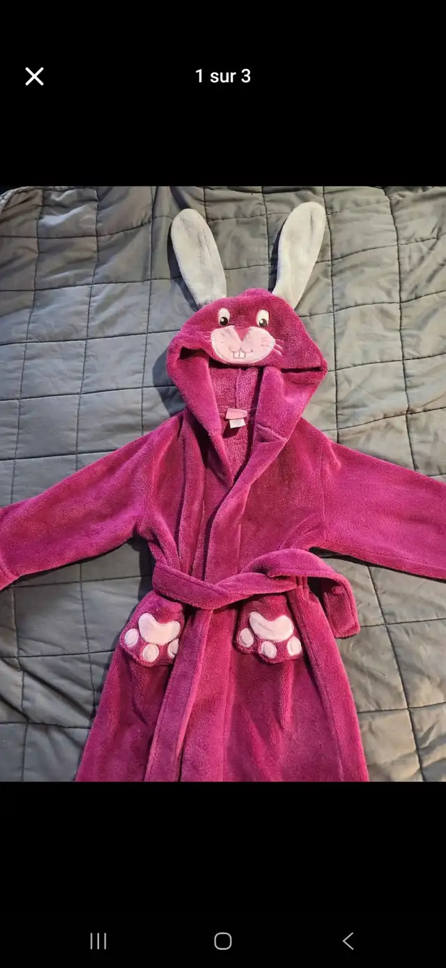 Robe de chambre Pekkle pour enfant. 4-5 ans in Kids & Youth in Laval / North Shore - Image 2