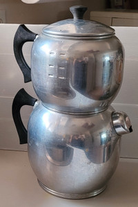 Vintage 1950's West Bend Kwik Drip 18 Cup Aluminum Coffee Pot