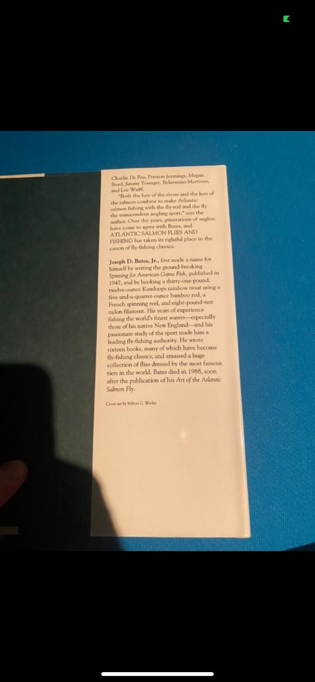 Livre sur les mouches à SaumonAtlantic Salmon Flies & Fishing Autre