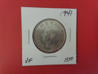 1941 Canada 50¢  silver coin