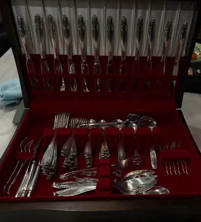 Description: This is NOT silver-plated flatware. This is genuine .925 silver content. Selling a mass...