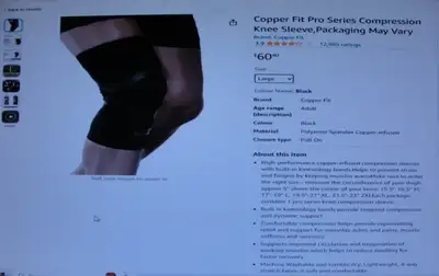 Copper Fit Pro Series Compression Knee Sleeve, View more