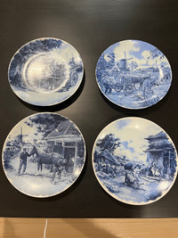 Collectible Delft Plates-Set of 4