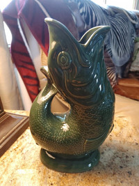 FIRST $130 ~ Vintage Large Dartmouth Devon Gurgling Fish Jug ~