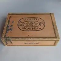 Antique Tucketts Montreal Straights Wooden Cigar Box