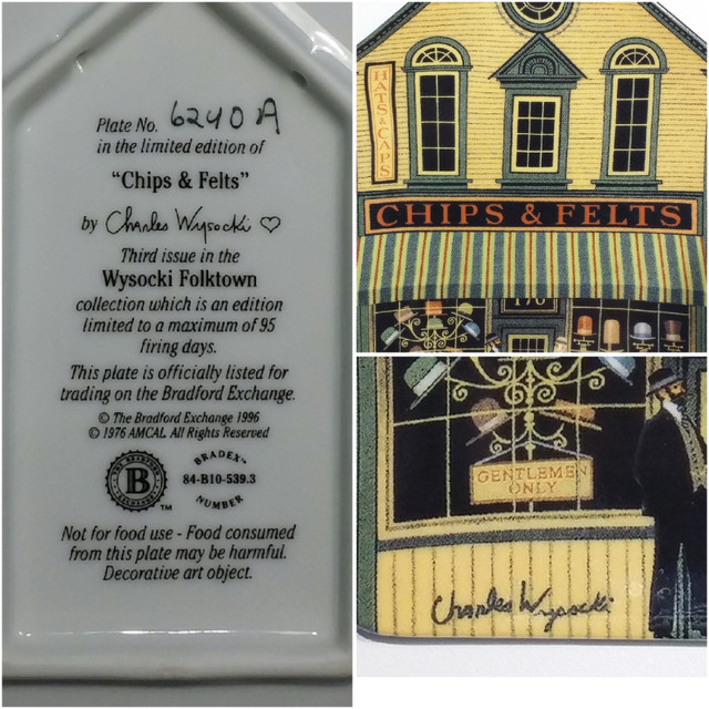 Collectible Charles Wysocki Limited Edition wall Ceramics in Arts & Collectibles in Trenton - Image 4