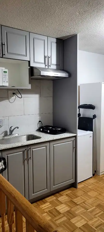 Large spacious furnished room on upper floor, with kitchen and washroom available from 1st April 202...