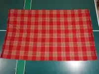 Wool Air Canada  Red Check Blanket
