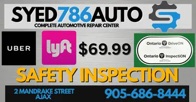 UBER SAFETY INSPECTION $69.99, View more