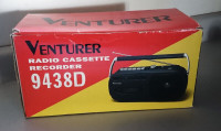 Vintage Venturer Portable AM/FM Radio Cassette Recorder