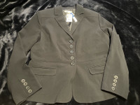 Dress Work Blazer Jacket Ricki’s Size 14 Stretch Material Black 