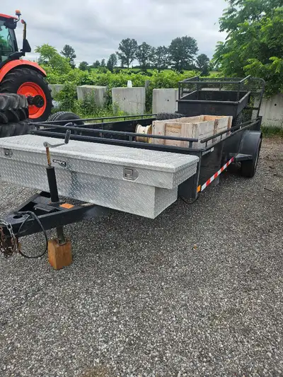Great used utility trailer 6x14 Drop down ramp Tires like brand new Spare and front tool box come wi...