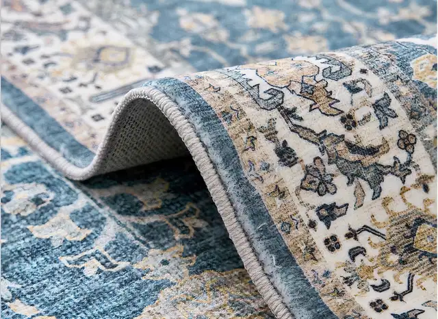 Vintage-Style Area Rug in Soft Teal, Ivory, and Sand in Rugs, Carpets & Runners in Ottawa - Image 4