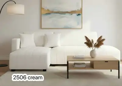 Beautiful creme ivory boucle fabric sofa , View more