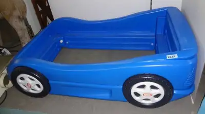 Discounted Price: $50 Little Tikes Car Bed Frame Width: 41 inches Length: 67 inches Depth: 18 inches...