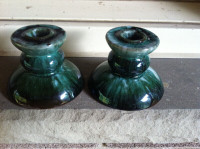 Vintage Blue Mountain Pottery Candle Stick Holders (2)